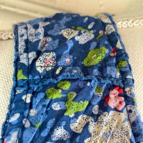 Eddie Bauer Floral Cotton Sundress w/ crossover neckline & drawstring waist big - Picture 5 of 10